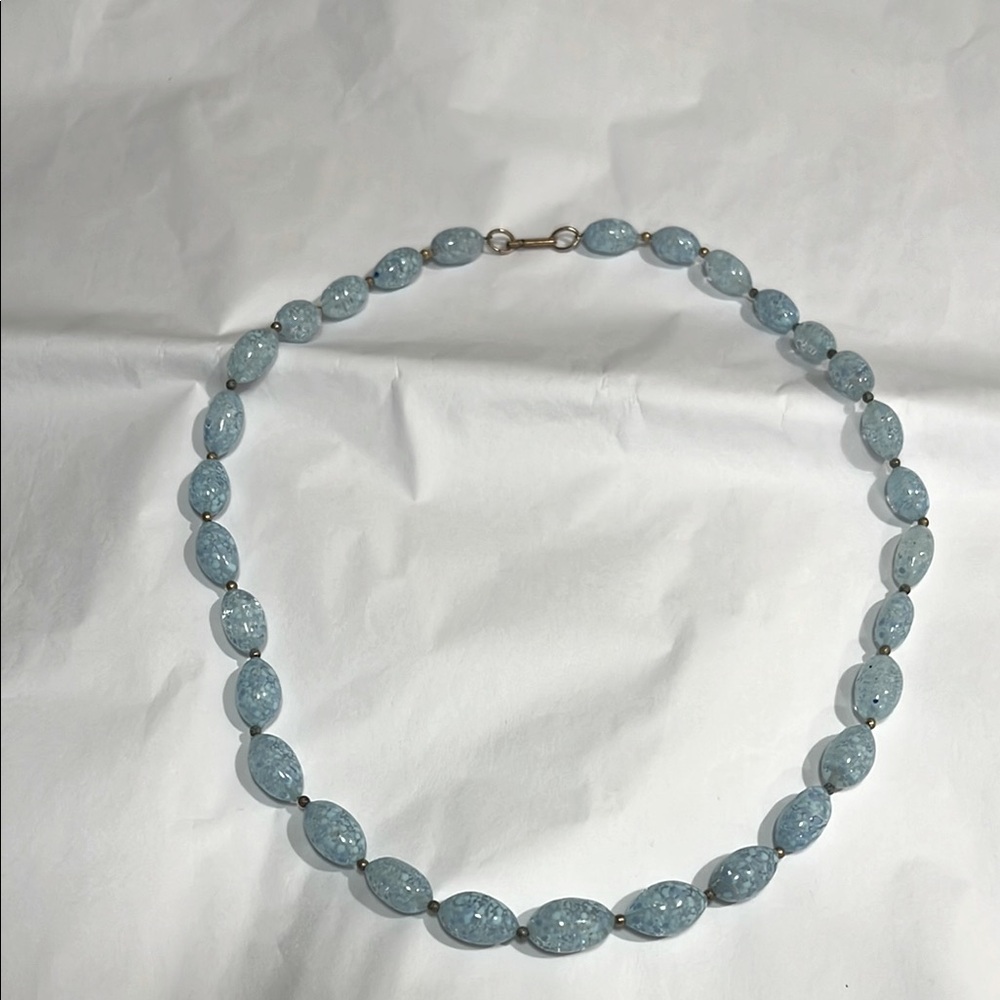 Vintage Hobe Elegant Blue Beaded Necklace